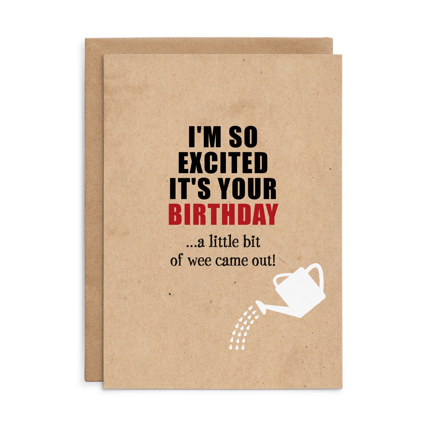 X125 - I'm So Excited A Little Bit Of Wee Came Out! - Defamations Birthday Card