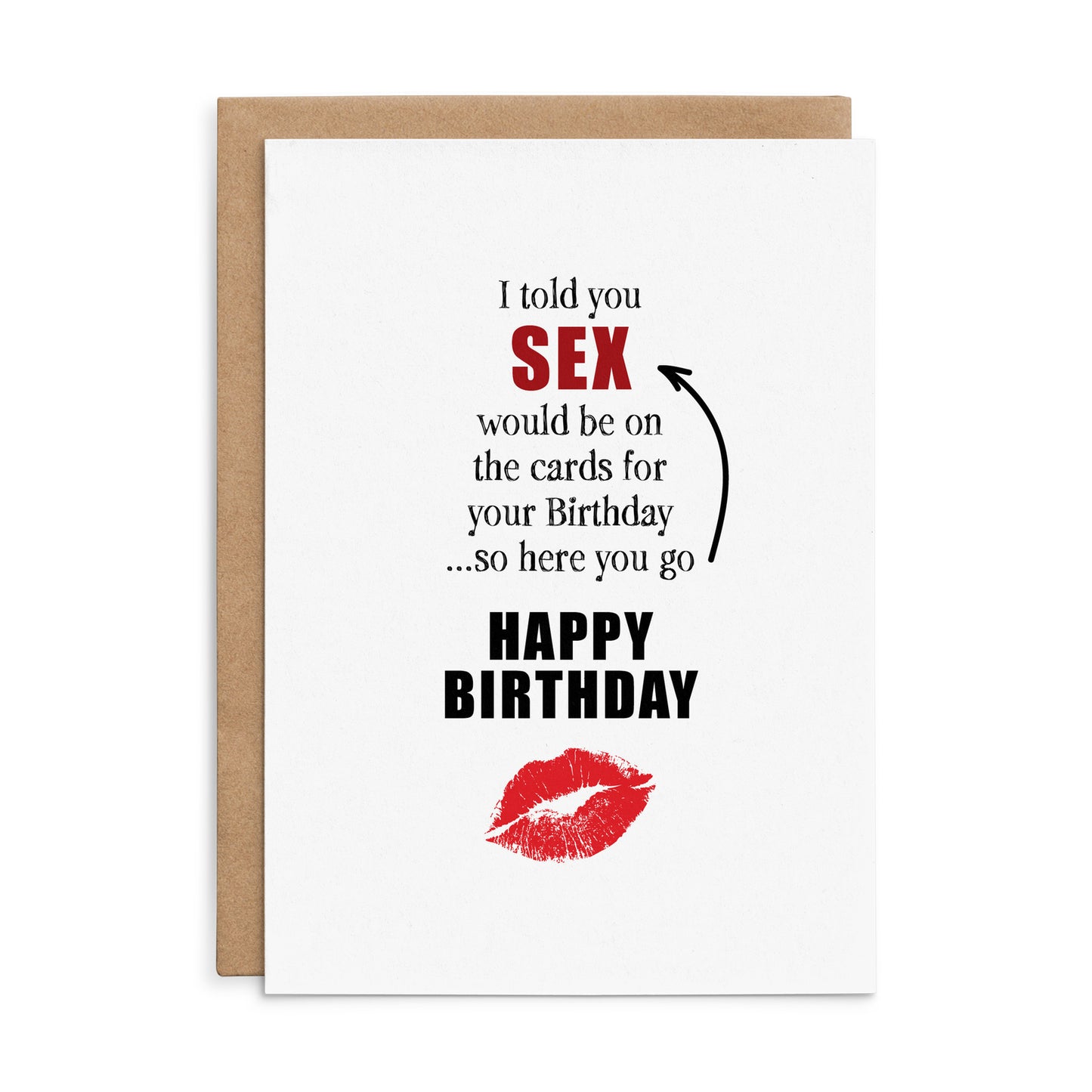 X134 - I Told You Sex Would Be On The Cards So Here You Go - Defamations Birthday Card