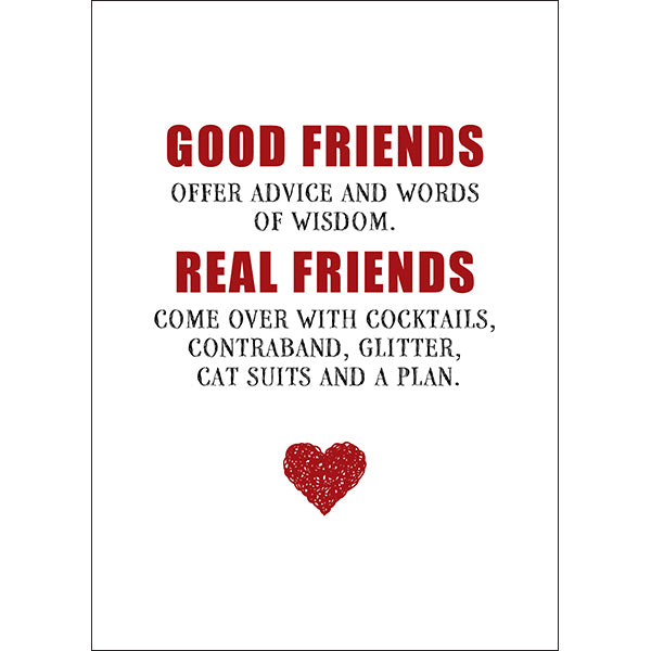 X24 - Good friends rude friendship card