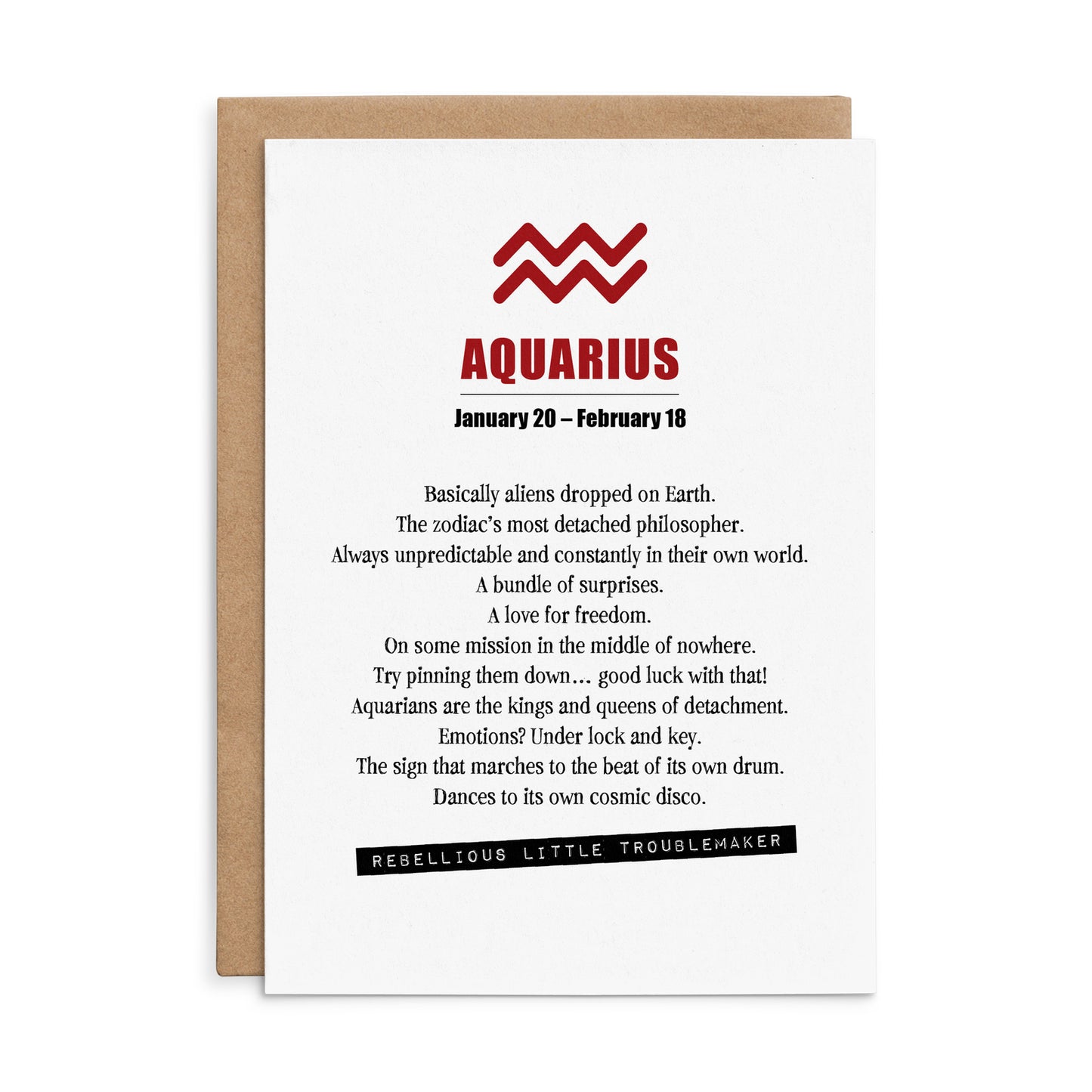 XH02 - Aquarius - Defamations Horoscope Card