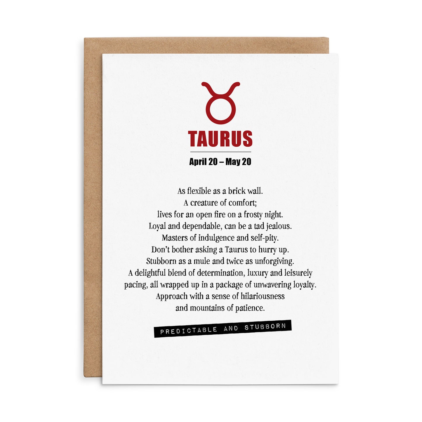 XH05 - Taurus - Defamations Horoscope Card