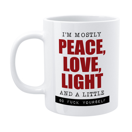 DMU008 - I am mostly peace - Funny Mug