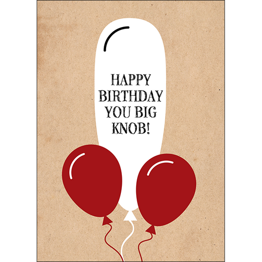 X101 - Happy birthday, you big knob! - sassy greeting card