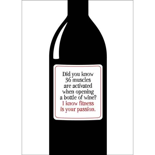 X117 - Wine bottle - sassy thinking of you card