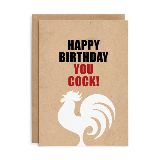 X119 - Happy Birthday you cock - funny birthday card
