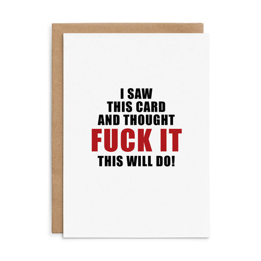 X124 - I saw this card - funny all occasions card