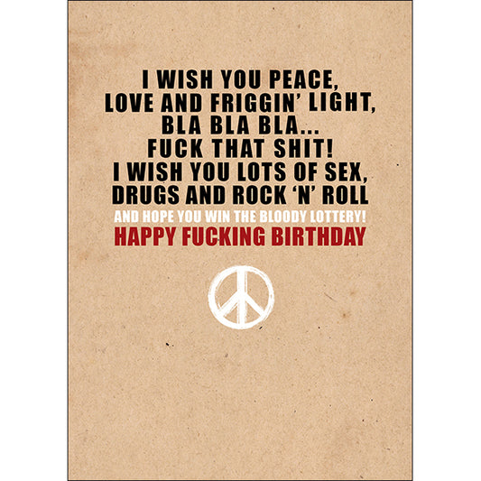 X39 - Win the lottery rude birthday card