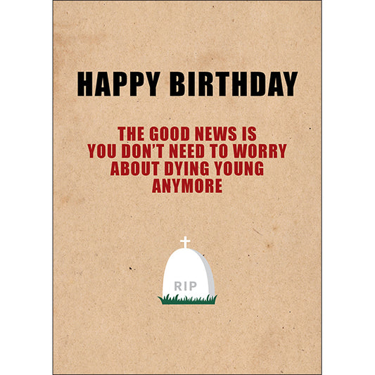 X41 - The good news rude birthday card
