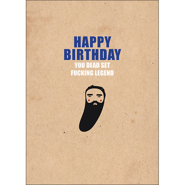 X47 - Fucking legend rude birthday card