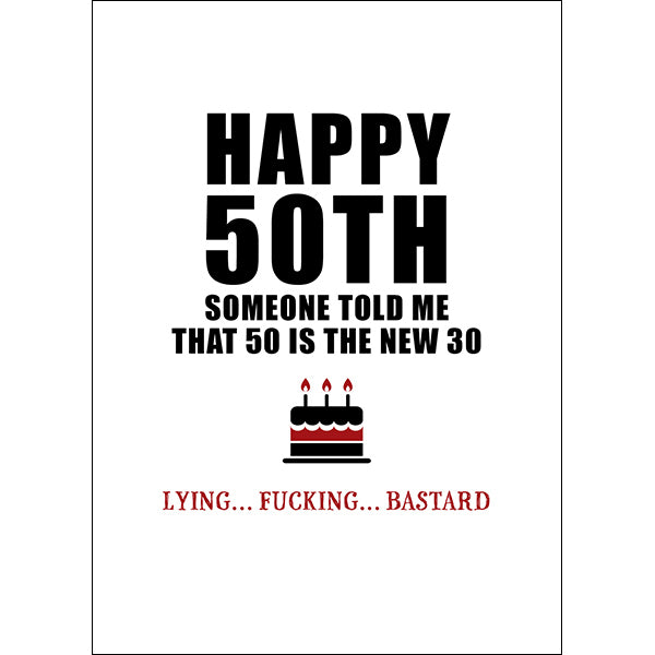X58 - Happy 50th rude birthday card