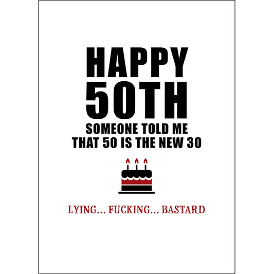 X58 - Happy 50th rude birthday card